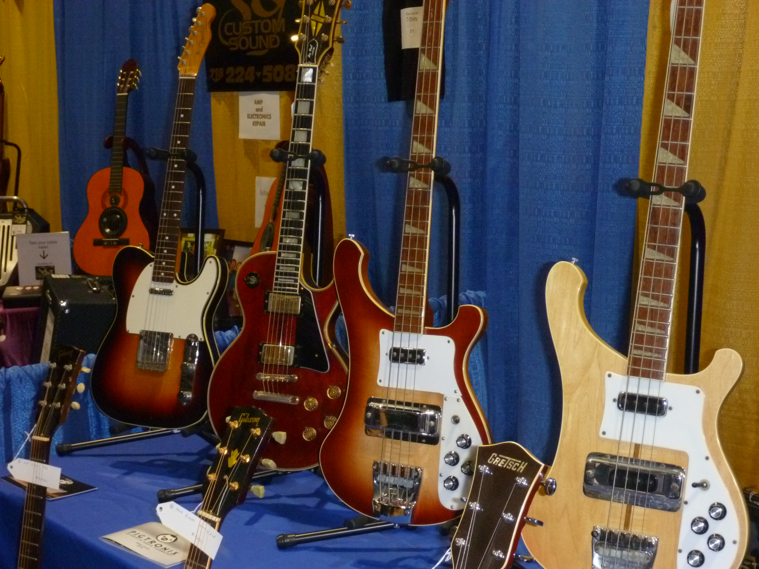 Basses and guitars were fully represented at NY Guitar Show.