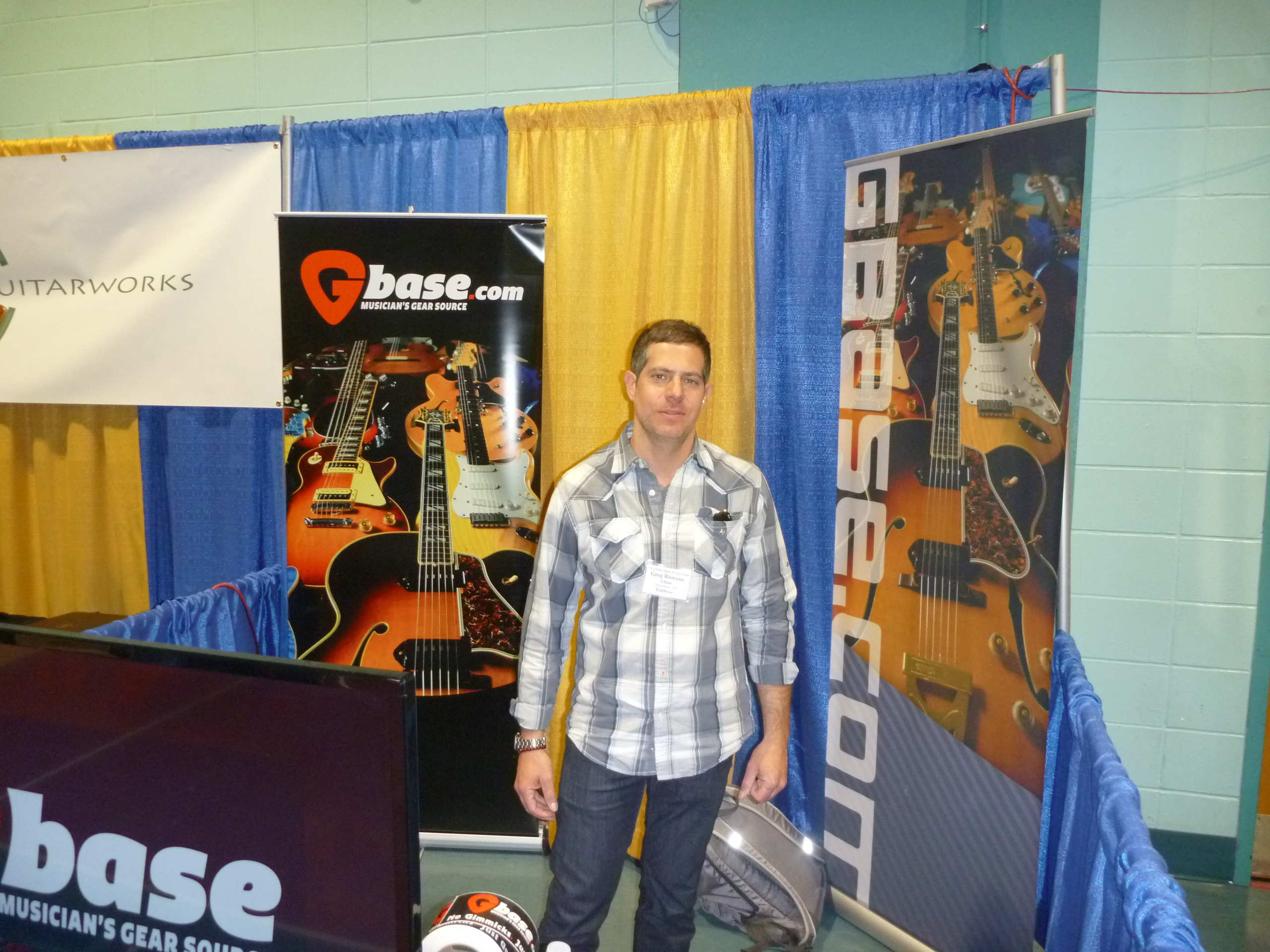 Greg Romano of Gbase, our annual sponsor of the NY Guitar Show.