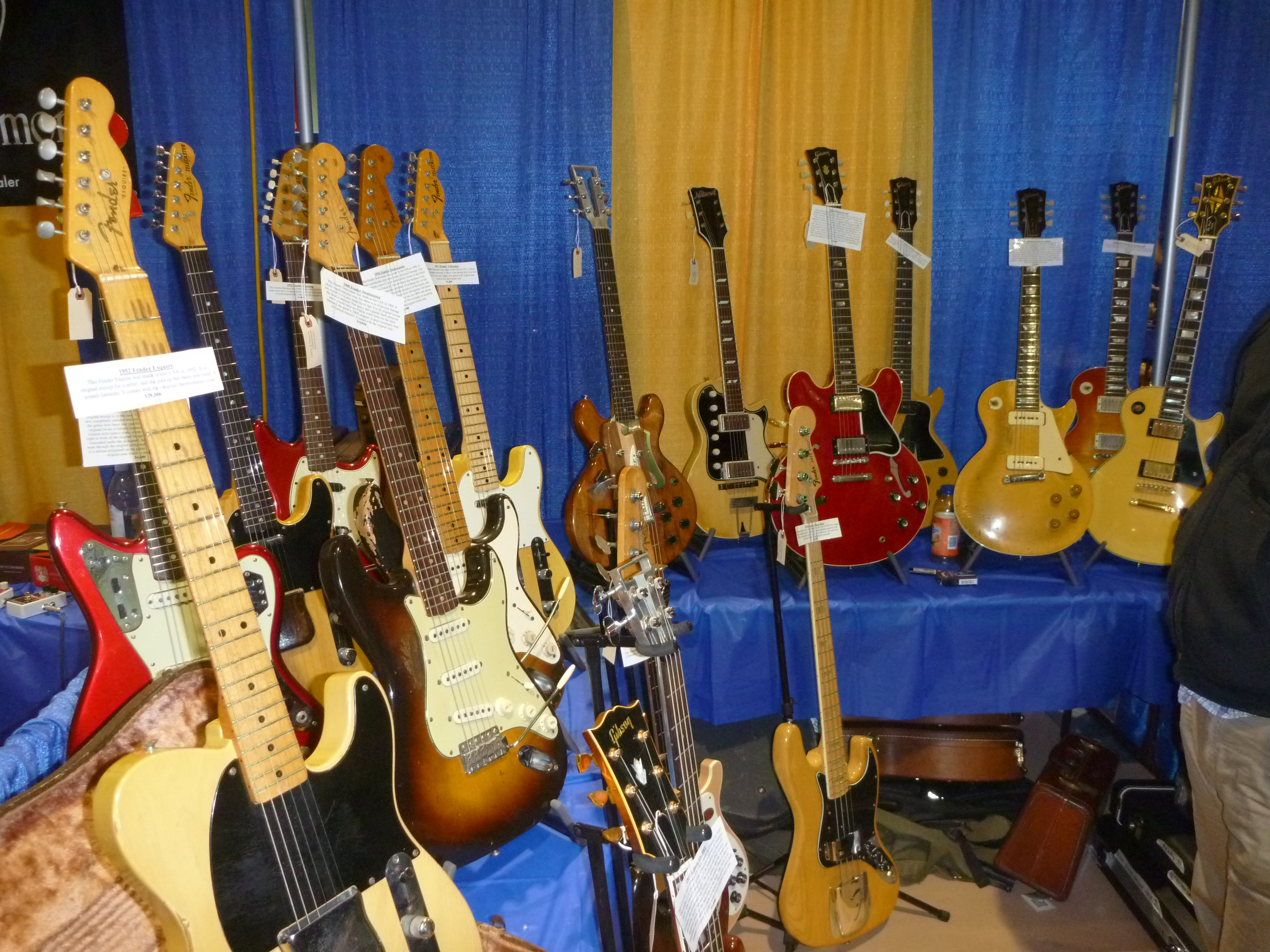 Look at this fine collection of vintage masterpieces in the Southside Guitars of Brooklyn, NY booth.
