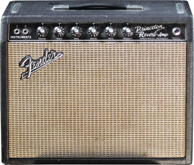 This ’66 Fender Princeton Reverb is, “One of my most cherished pieces. It’s untouched – original filter caps, original gold-label Jensen. I’ve used it live countless times. The 6V6 breakup is the sweetest of all. There is no more versatile amp in the studio.”