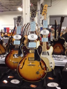 1960 Gibson ES-330TD, 1963 ES-345TD and 1971 Telecaster Bass at Jim's Guitars.