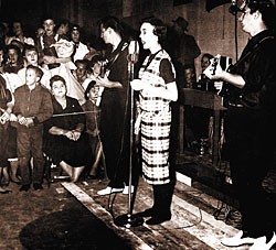 Onstage with his band circa 1959 Onstage with his band circa 1959