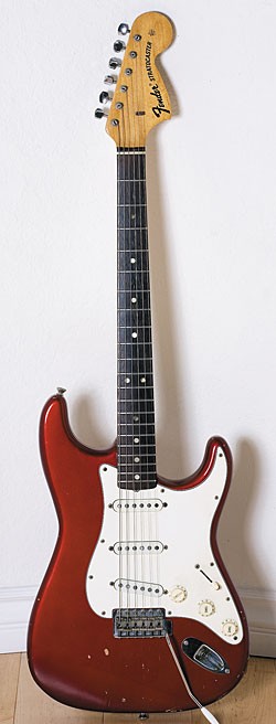 Mid-'70s Fender Stratocaster in Candy Apple Red.