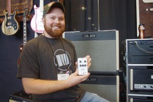 3rd Powers Amplification’s Brett Moore was all smiles showing off his new Roosevelt Pedal.