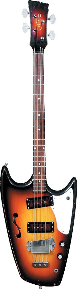 1967 Hallmark Swept Wing semi-hollow bass