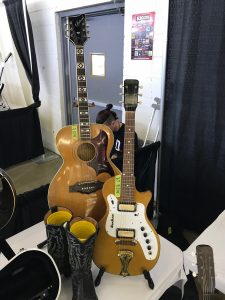 A National Jumbo Acoustic and an Airline electric
