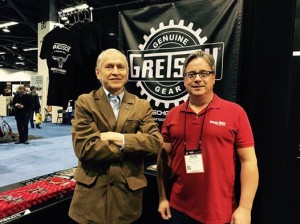 #VintageGuitar publisher Alan Greenwood spent his last day at #NAMM2015 with an old friend, Fred Gretsch, of Gretsch Guitars fame. Did you make it over to the Gretschgear.com booth during the #NAMMshow? #guitarlove #guitars #NAMM15 #NAMM