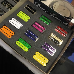 A lot of colorful character in the Bare Knuckles#NAMM2016 booth! Makes it pretty hard to make a decision... 