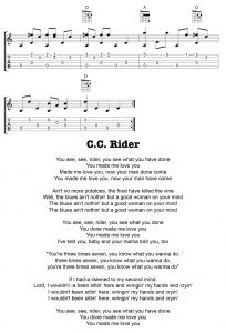 Tom Feldman C.C. Rider Lesson 5 Tab B