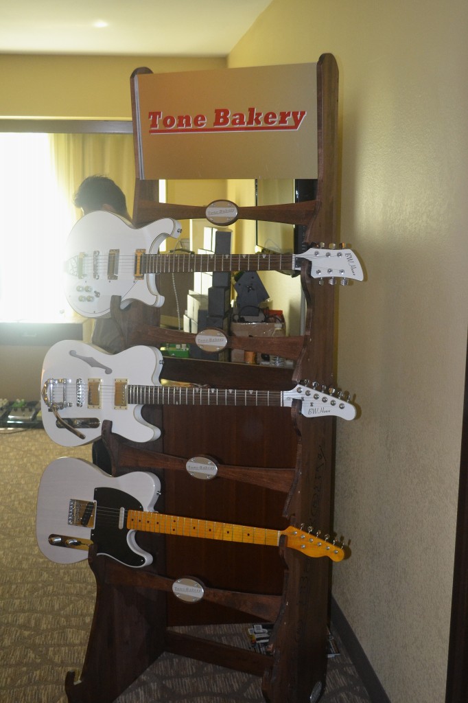 Guitars in waiting at Tone Bakery.