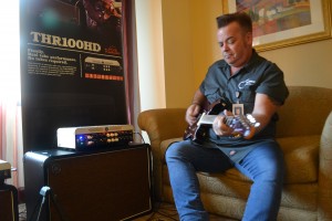 Product Specialist Andy Winston jamming at Yamaha.