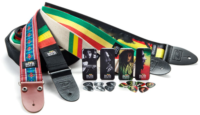 Dunlop's new Bob Marley Signature Series guitar straps are made of polyester
