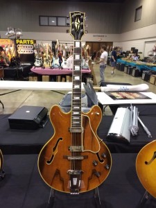 Gary's Classic Guitars offers this hard-to-find 1969 Gibson Crest Silver at Guitarlington 2015. The Crest was built from 1969 to '71 and featured a Brazilian rosewood body and mini humbuckers.