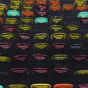 Here a pick! There a pick! Everywhere a Gravity Guitar Pick! #NAMM2015 #NAMM15 #vintageguitar #guitargear — in Anaheim, California.