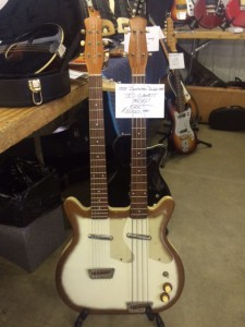 Unofficially the Jed Clampett model (YouTube "Jed Clampett rocks out" and you'll see why) - a '58 Danelectro model 3923 Doubleneck.