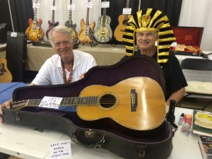 John Southern and King Tut (guess who's who) with a 1927 Martin 00-42.