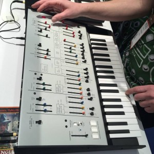 The KORG ARP Odyssey is a recreation of the legendary duophonic synthesizer at 86% scale. It's really pushing our buttons! #NAMM2015 #vintageguitar #KORG #synthesizer — in Anaheim, California.