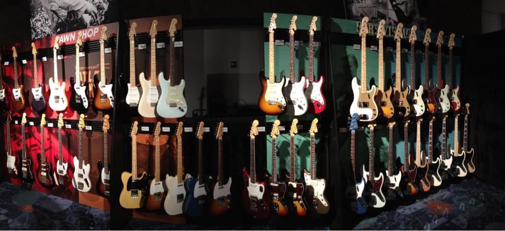 Opening night at the Fender booth at NAMM 2013.