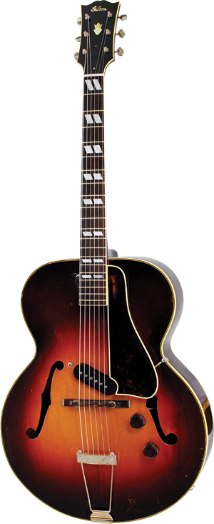 1943 second-version ES-300; note fully original ES-150 tailpiece, used due to a shortage of proper ES-300 units. ES-300: Lynn Wheelwright.