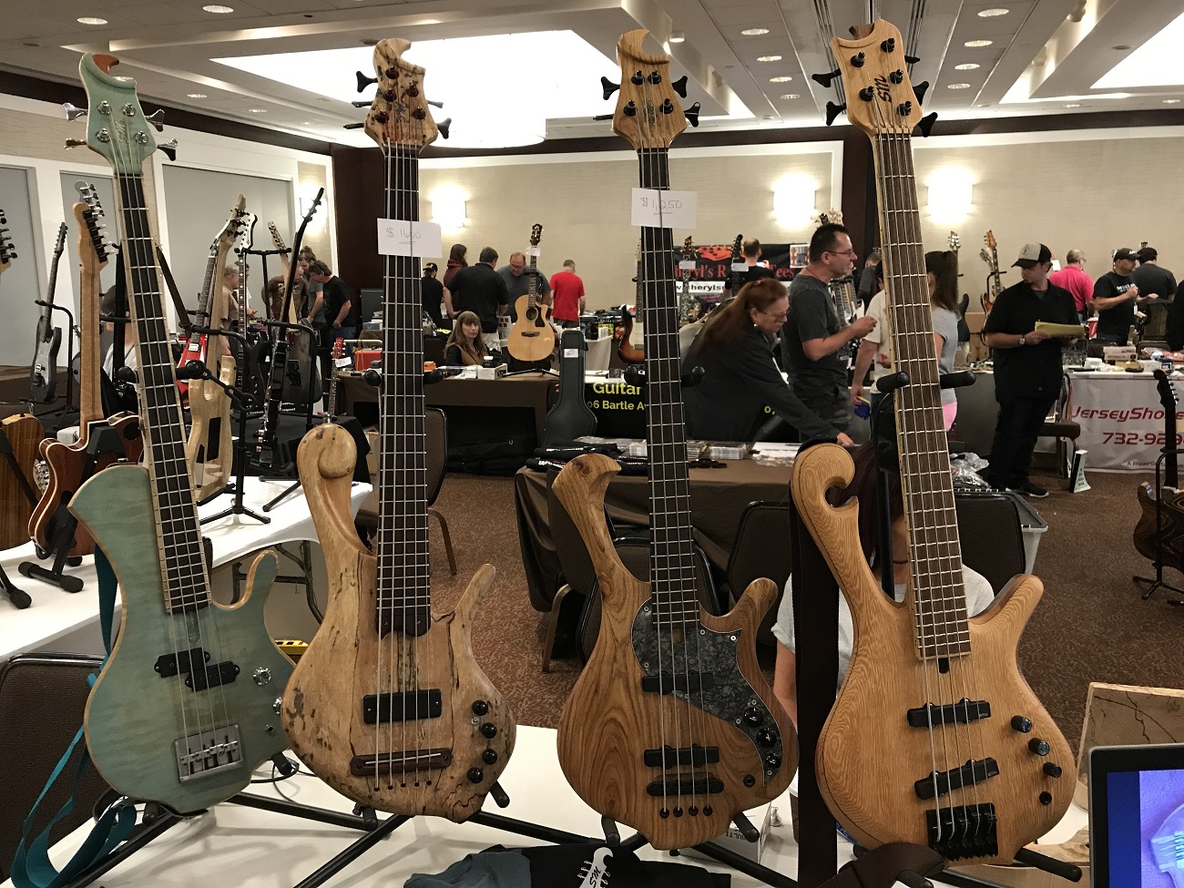 SM Basses booth at Jersey Shore Guitar Show