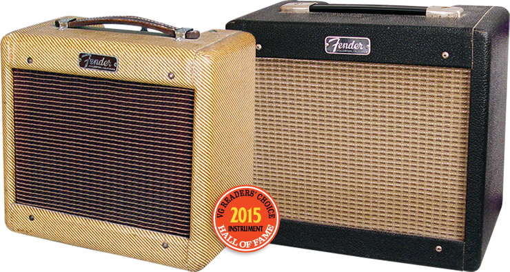 (LEFT) Fender Champ 5E1 and a 5F1. Fender Champs courtesy of VG Archive. VG Readers’ Choice Awards 2015