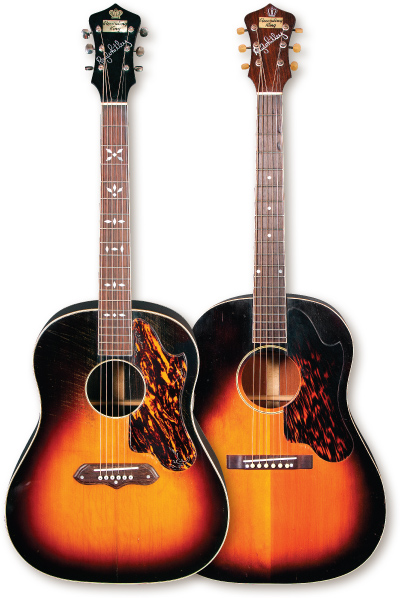 The Recording King Ray Whitley Model 1027 (left) and Model 1028.