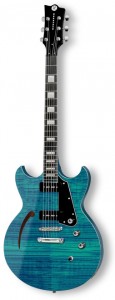 Reverend Manta Ray flametop Turquoise Reverend offers Manta Ray 290 with flame-maple tops