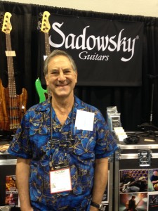 Roger Sadowsky takes a break from his busy booth to pose for a quick shot.