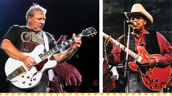 Alex LIfeson (LEFT): Shipguy/Wikimedia. Otis Rush: Svein M. Agnalt.