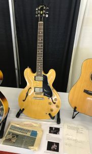 Scotty Moore's Gibson ES-335 with COA and December 1993 cover Vintage Guitar cover feature