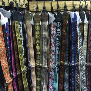 Did you know Souldier #guitar straps are made w/ recycled seatbelt and vintage fabric from 60s? #VintageGuitar #NAMM2015 #souldierstraps #SouldierChicago — in Anaheim, California.