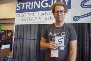 Scott Marquart’s U.S-made String Joy strings include a note signed by the “builder.”
