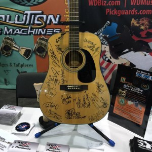 This autographed acoustic #guitar will be presented to Guitars for Vets by WD Music Production on Saturday, January 24. Learn more about #GuitarsforVets atGuitarsforVets.org! #NAMM2015 #NAMM15#vintageguitar #G4V #WDMusic — in Anaheim, California