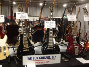 ’59 and ’58 3-pickup Les Paul Customs, and a ’61 Les Paul/SG at We Buy Guitars.