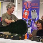 Gary Burnette, Philly Show promoter visiting with Drew Berlin from The Burst Brothers.