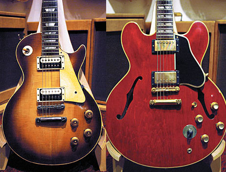 Jay Geils with his 1936 Gibson ES-150 and ’61 Ferrari 250 GTE "2+2"
