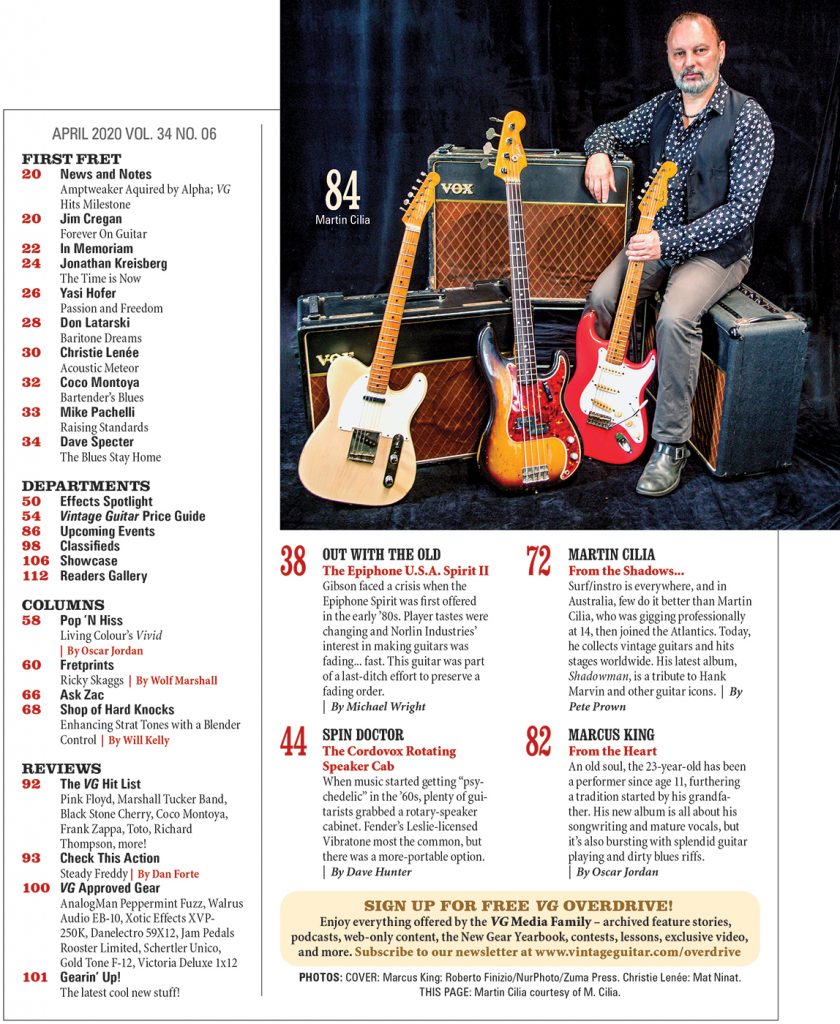 Current Issue Vintage Guitar® magazine