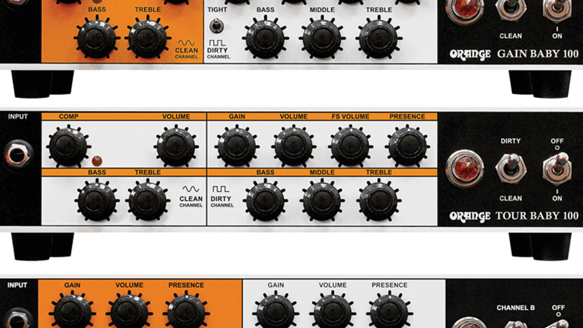Orange Dual Baby, Gain Baby, and Tour Baby 100