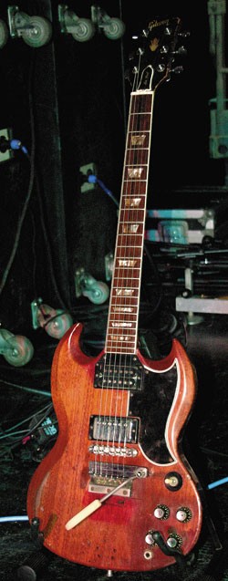 Frank Marino's touring 1960s Gibson SG/Les Paul Standard.