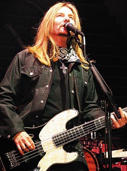 Ricky Phillips with his Fender Custom Shop bass in 2008