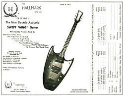 Order form for the '67 Hallmark Swept Wing