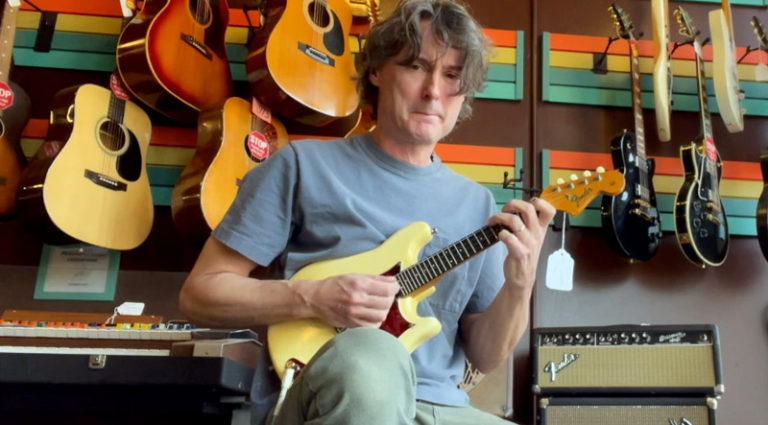 Andrew Hendryx on a ’64 Fender Mandocaster Andrew Hendryx on a ’64 Fender Mandocaster