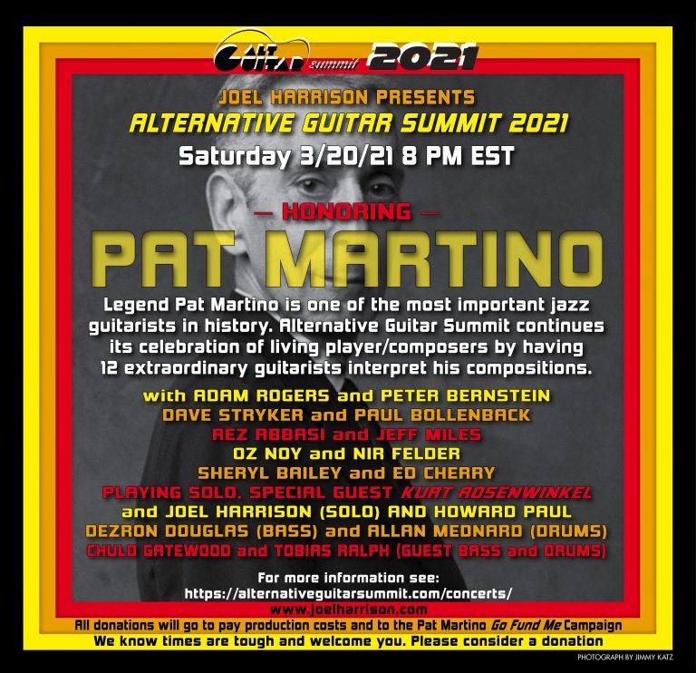 Alternative Guitar Summit to honor Pat Martino – Livestream