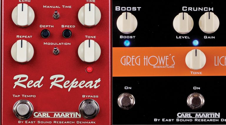 Carl Martin’s Red Repeat Delay Echo, Greg Howe’s Lick Box