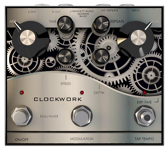 J. Rockett Audio Designs redefines a bucket bridge delay classic with the Clockwork Echo