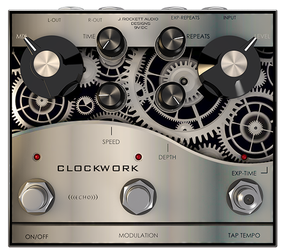 J. Rockett Audio Designs redefines a bucket bridge delay classic with the Clockwork Echo J. Rockett Audio Designs redefines a bucket bridge delay classic with the Clockwork Echo