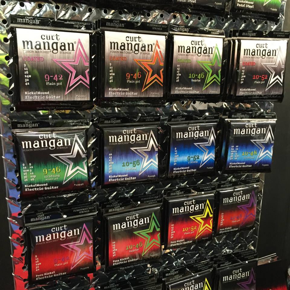 Fun #fact: When you order a dozen sets of strings from Curt Mangan, you receive a custom label personalized with your name printed on it. What a perk!#NAMM2015 #vintageguitar #NAMM15 #guitars - inAnaheim, California.