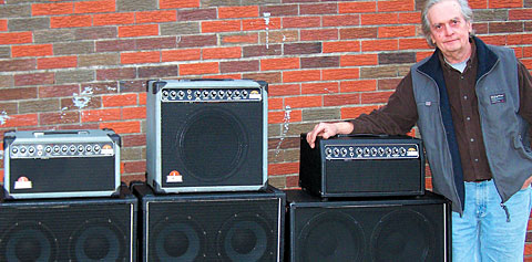 Kager with some Sundown amps. Photos courtesy of Dennis Kager.
