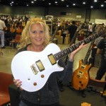 Show attendee Lisa Lane was struck by this Private Stock PRS Singlecut.