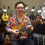 Larry Wexer and his rare 5-string electric mandolin.